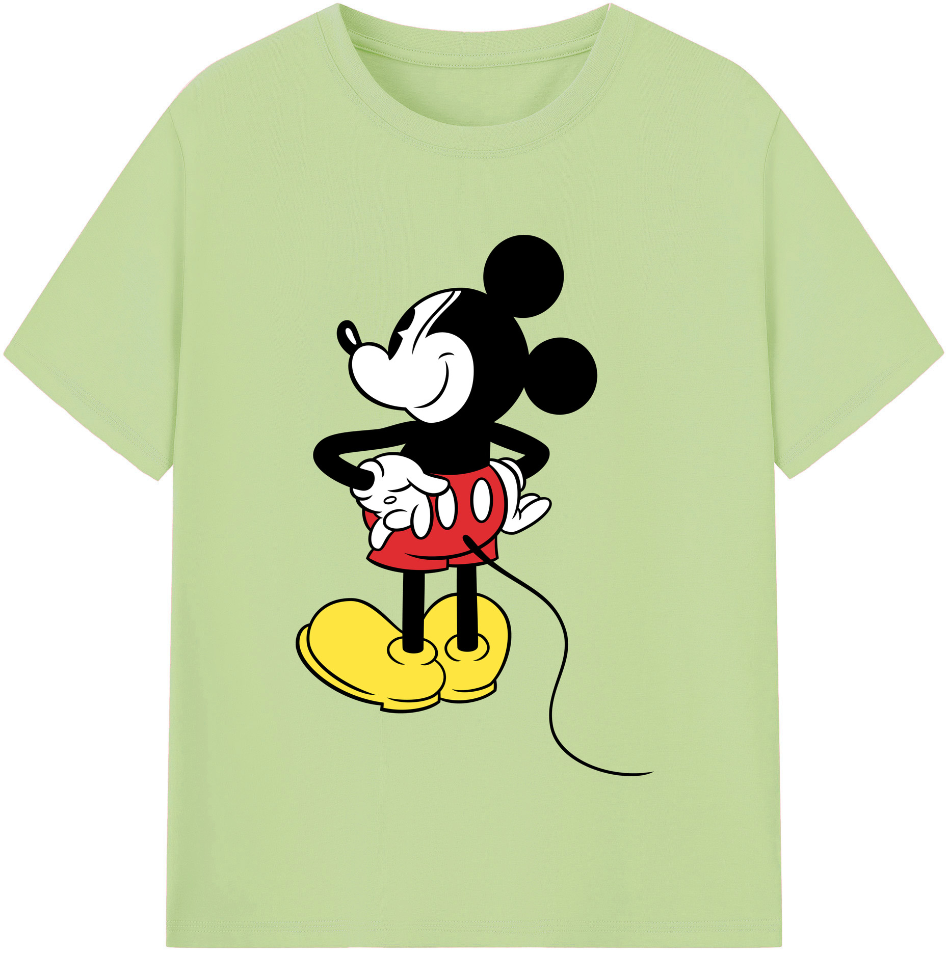 （画像用） ミッキーマウス Mickey Mouse 綿100％半袖Tシャツ（フロントプリント）